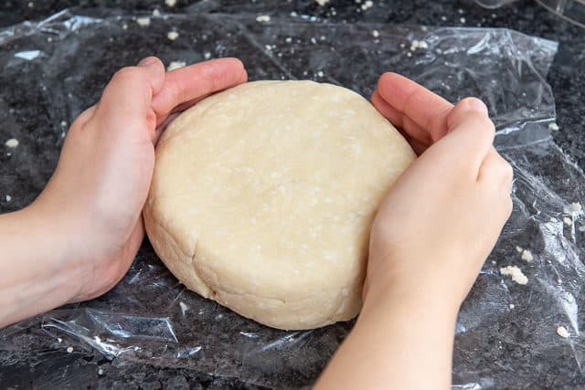 Shaping Butter Pie Dough into Disk Shape