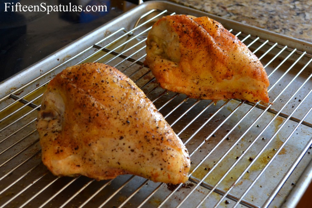 Oven Roasted Split Chicken Breasts On Wire Rack