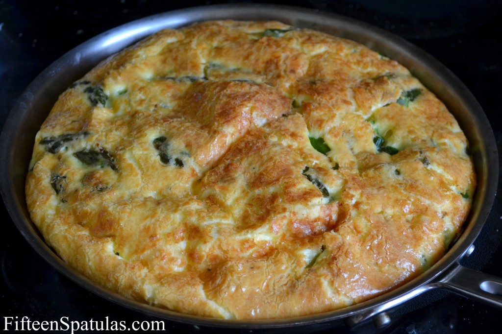 Frittata - With Asparagus and Gruyere in Skillet