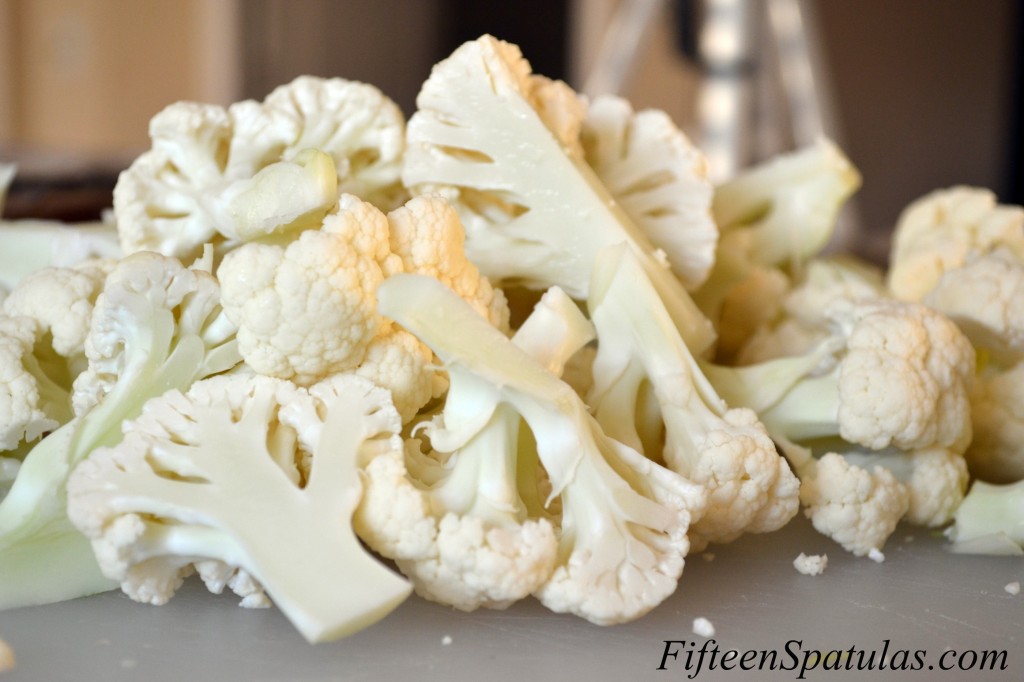 Cauliflower Florets - Raw and Ready to be Breaded