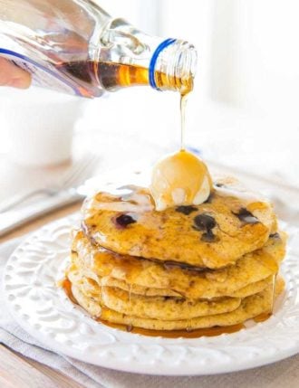 Blueberry Cornmeal Pancakes