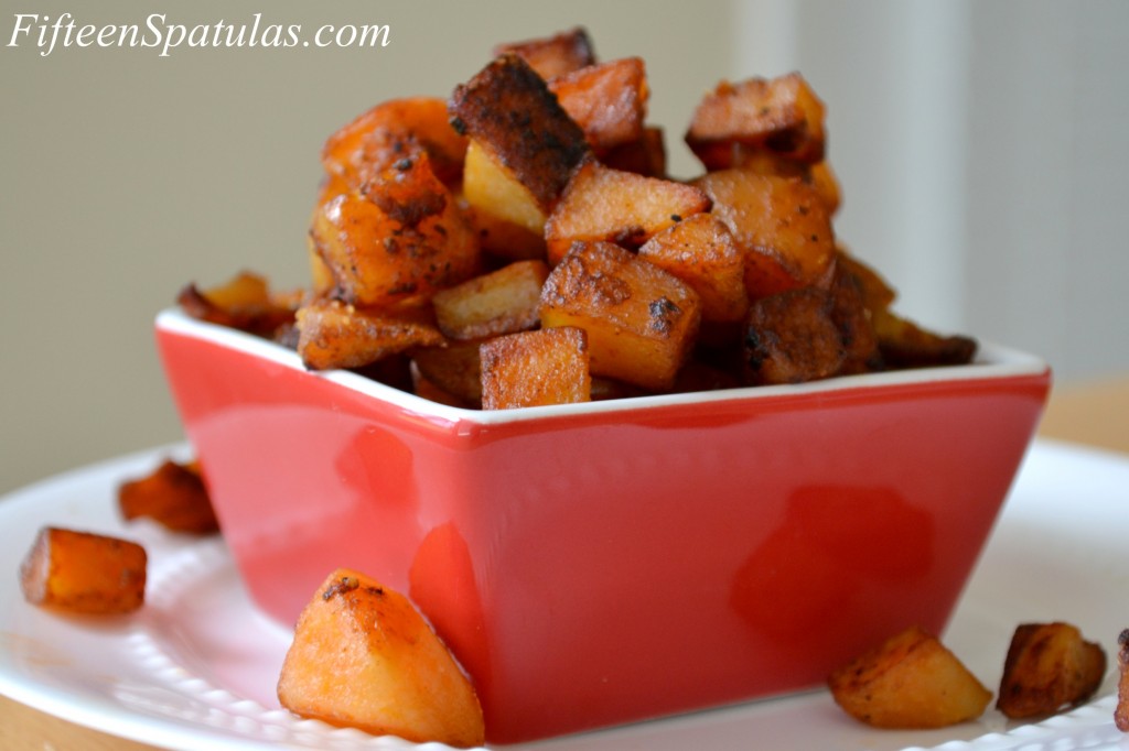 Paprika Potatoes - In a Red Square Dish