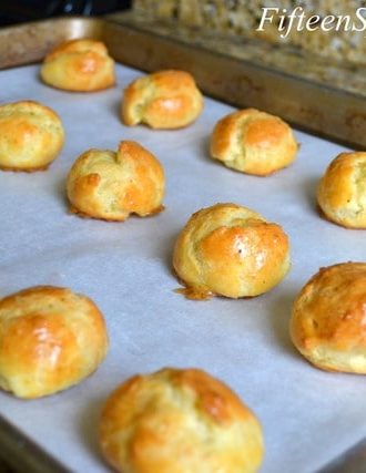 Cracked Pepper Gougeres (Cheese Puffs)