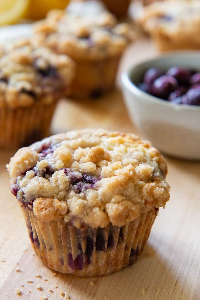 Blueberry Muffins - With a Streusel Crumb Topping