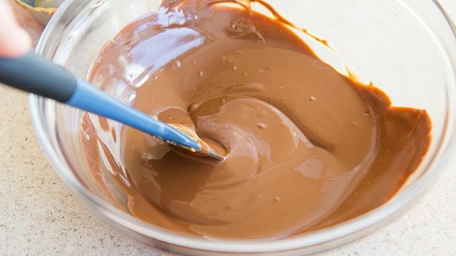 Peanut Butter Chocolate Melted in Bowl