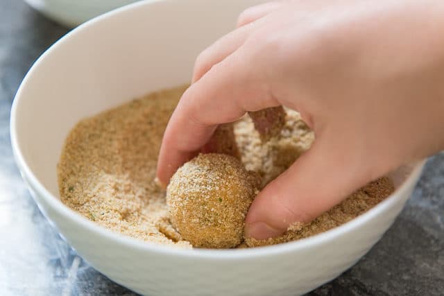 Rolling the Croquette in Bread Crumbs