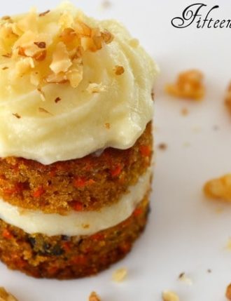 Petite Carrot Cakes with Whipped Mascarpone Frosting