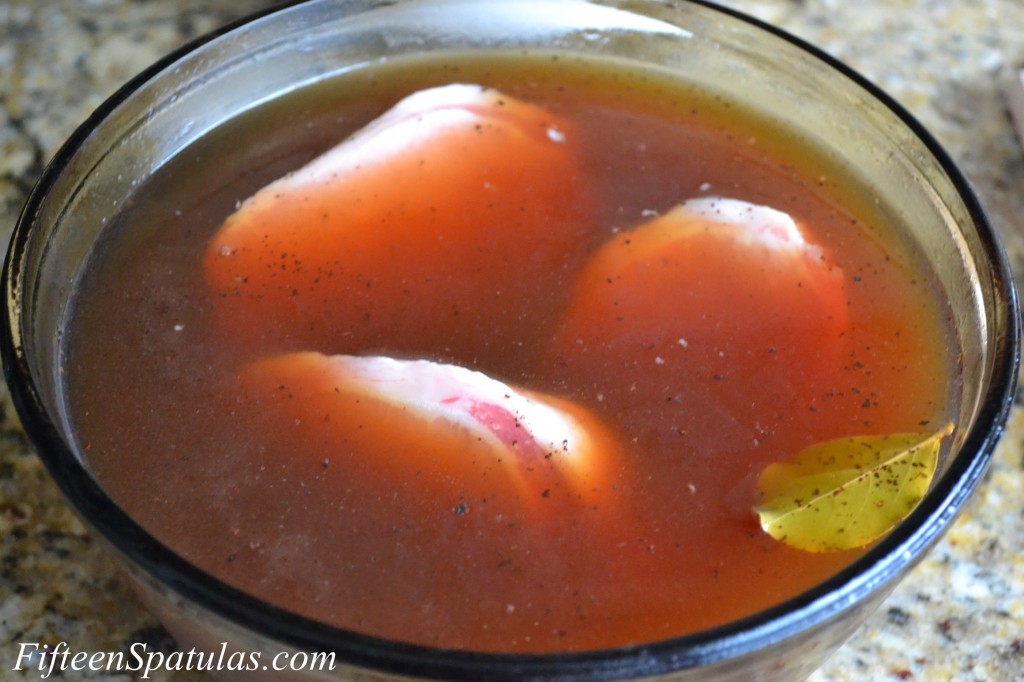 Sweet Tea Brine - In a Bowl With Pork Chops Soaking to Make them Moist and Juicy