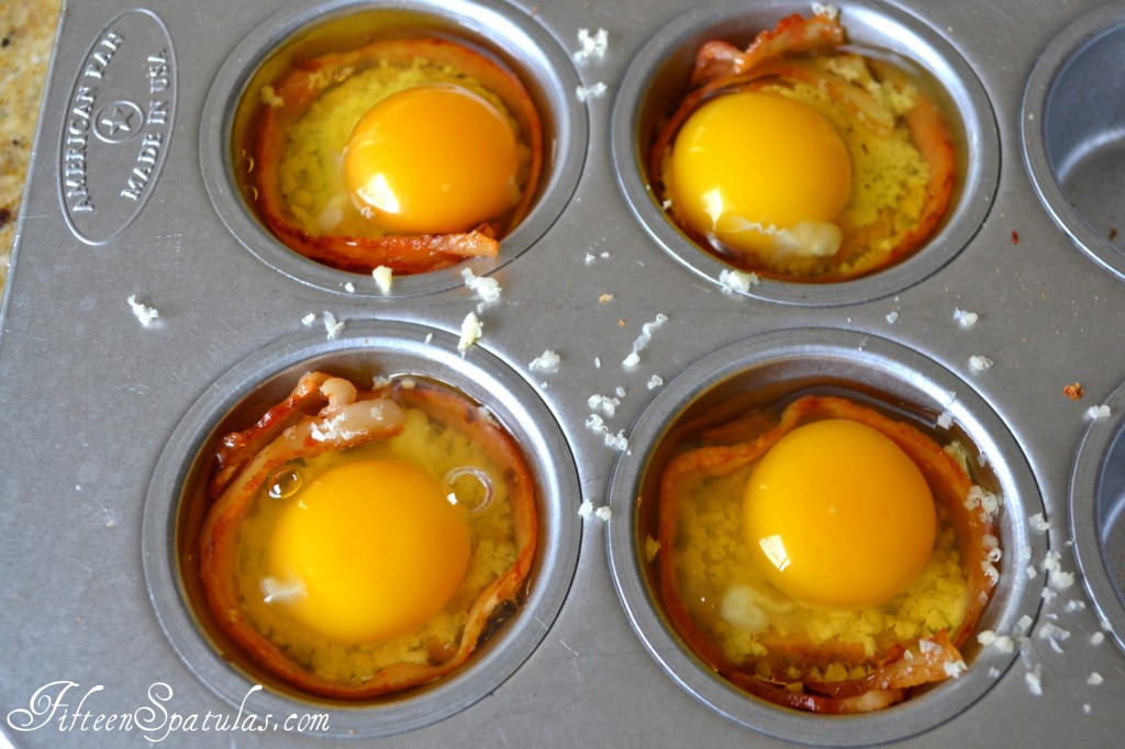 Bacon and Egg Cups - In Muffin Tins in Raw State, Ready to Bake
