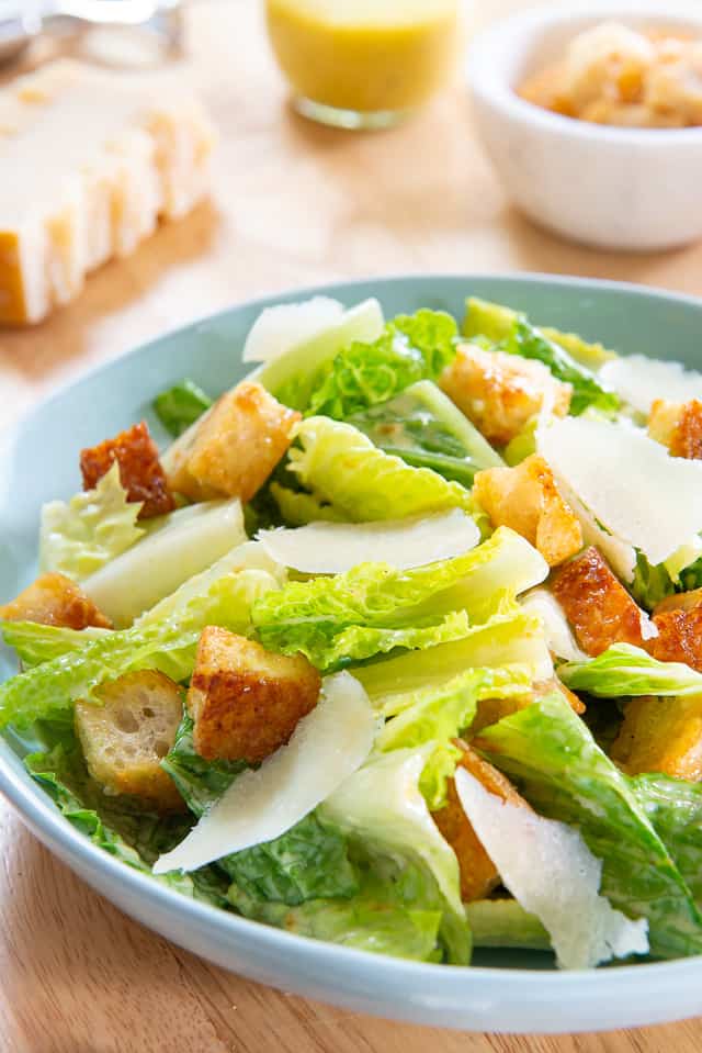 Caesar Salad With Delicious Homemade Dressing and Croutons