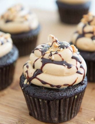 Chocolate Peanut Butter Cupcakes