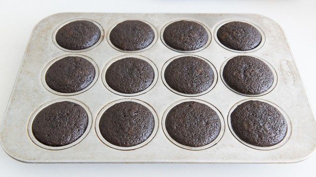 Chocolate Cupcakes Baked in Muffin Tin