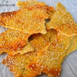Buttermilk Crackers - Broken into Shards and Covered with Sesame Seeds