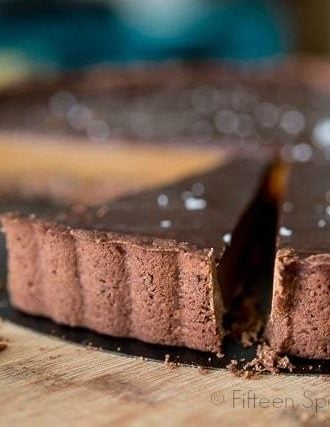 Salted Caramel Chocolate Ganache Tart