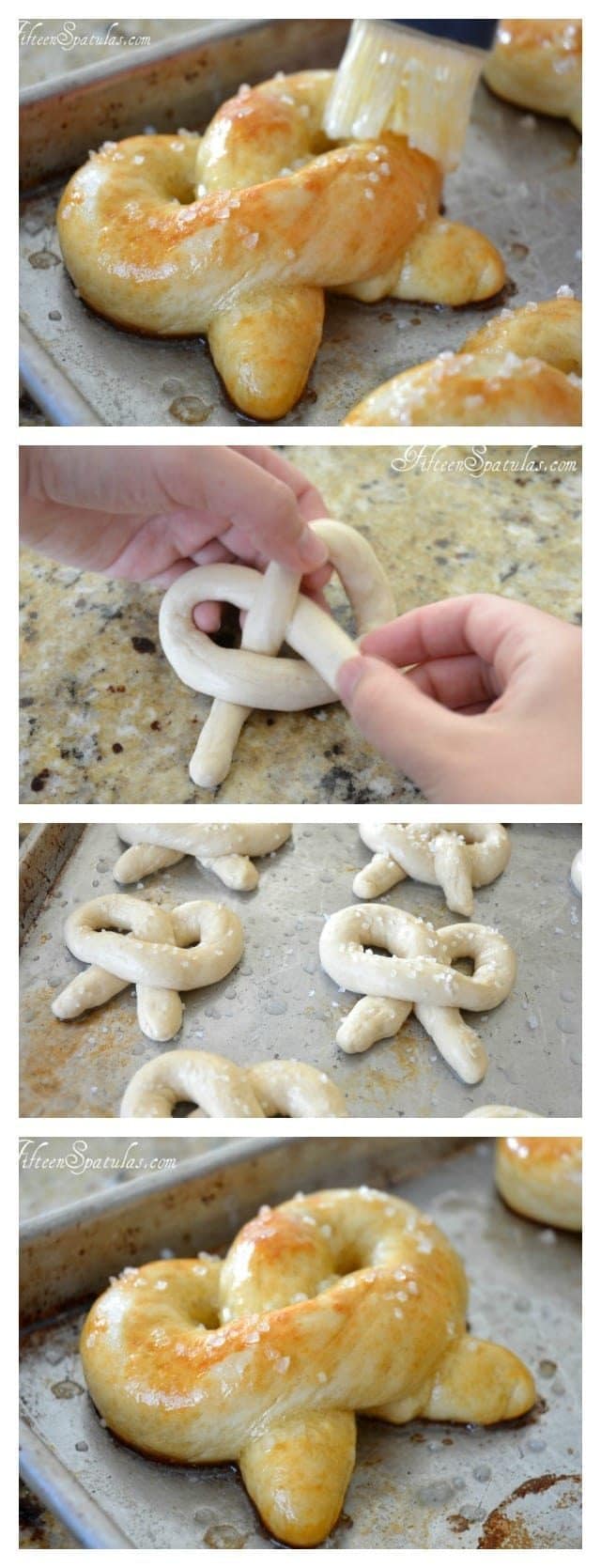 Photo Collage of How to Make Soft Pretzel Recipe