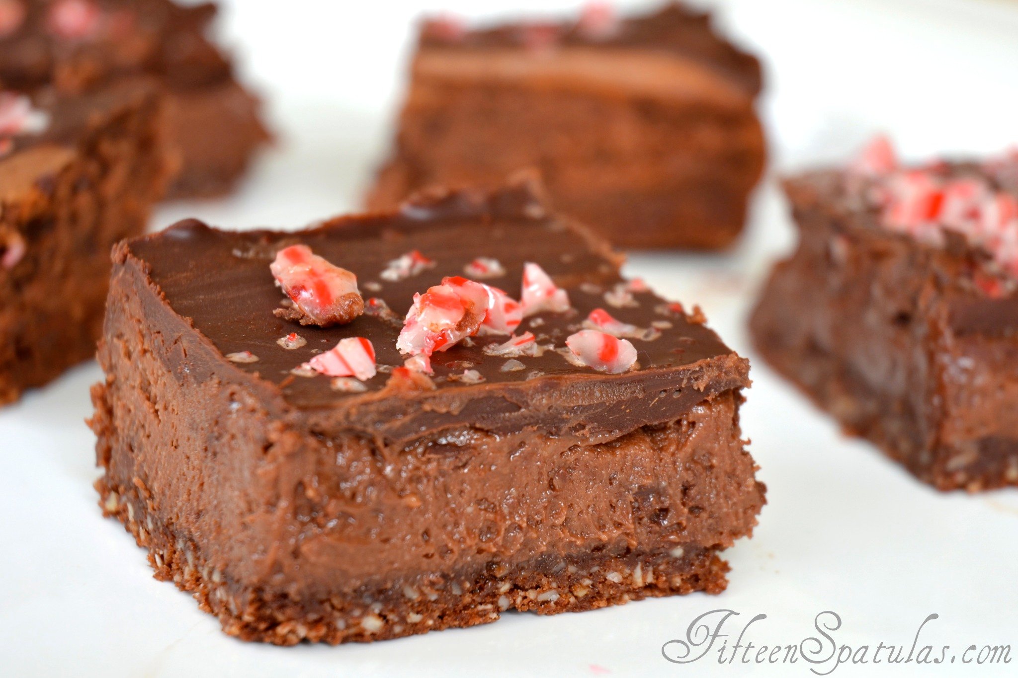 Chocolate Cheesecake Candy Cane Bars Fifteen Spatulas