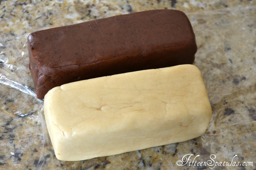 Log of Chocolate Dough and Log of Vanilla Dough