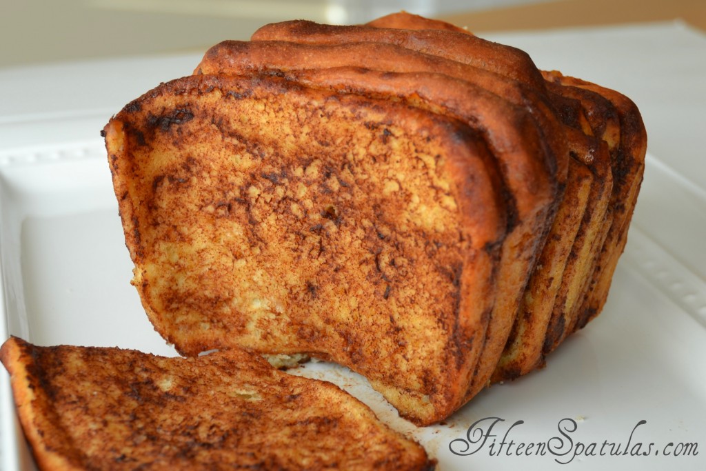 Baked Cinnamon Bread Slices View of Inside