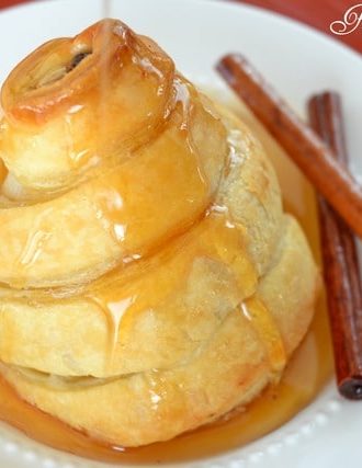 Moscato Poached Pears Wrapped in Puff Pastry
