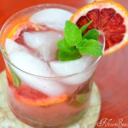 blood Orange and Mint Mojito in Glass