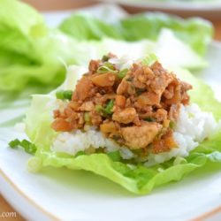 Ground Pork Lettuce Wraps with Rice