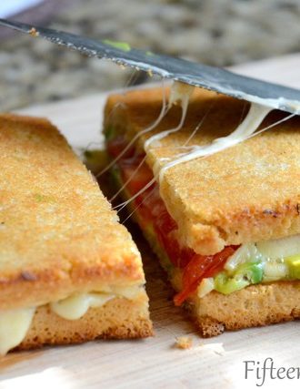 Grilled Cheese with Avocado and Heirloom Tomato