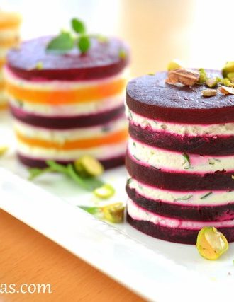 Beet and Goat Cheese Napoleons
