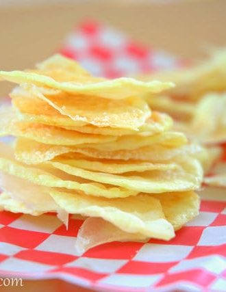 Oil-Free Microwave Potato Chips