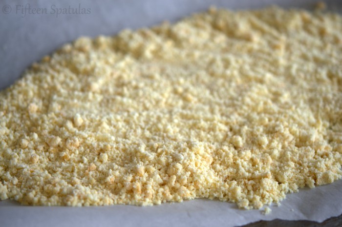 Baked and Toasted Milk Crumbs for Coating the Truffles