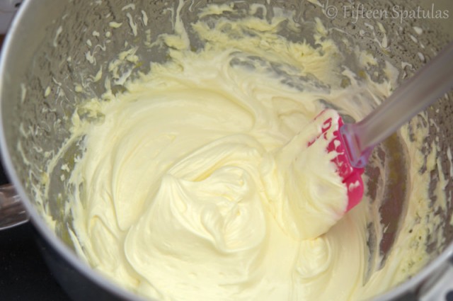 Fluffy and Creamy Almond Cake Frosting in Bowl