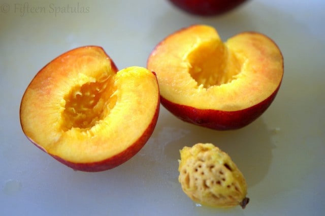 Halved Peach with Pit Removed