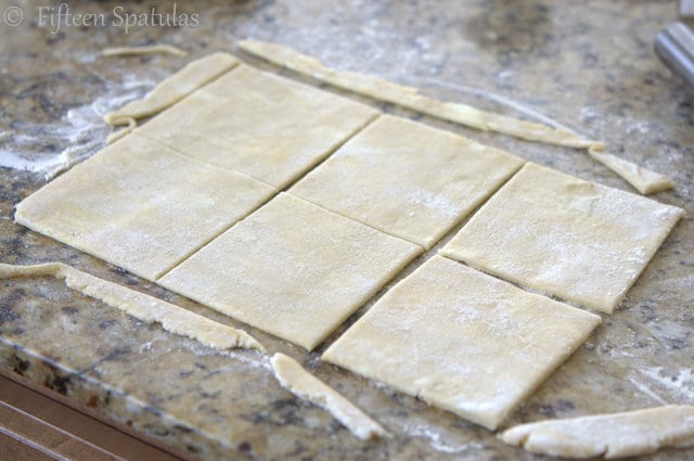 Cutting Toaster Tart Shapes from Pie Crust