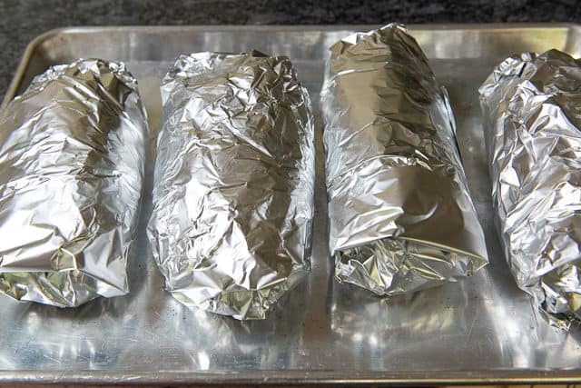 Wrapped Cheesesteaks in Foil to Warm in the Oven