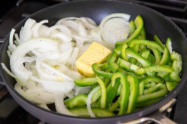 Sauteed Peppers and Onions with Butter