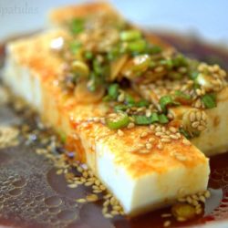 Chilled Tofu with Scallions and Soy Sauce