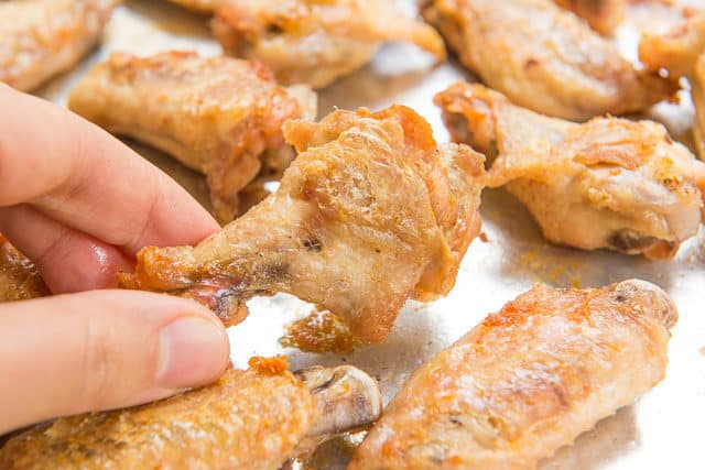 Baked Chicken Wings Recipe - On Sheet Pan with Crispy Skin Shown