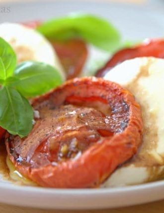 Slow Roasted Tomato Caprese Salad