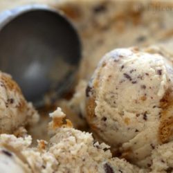 Biscoff Chocolate Chunk Ice Cream with Ice Cream Scoop