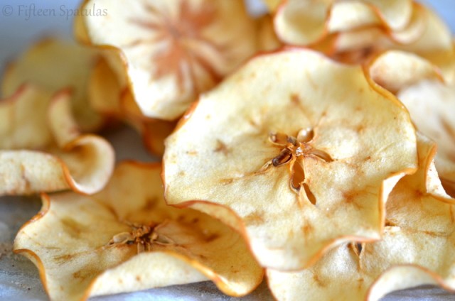Apple Chips - In a Pile After Being baked in the Oven