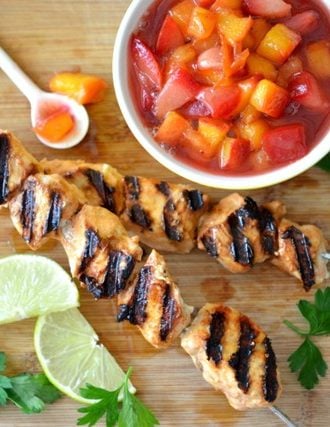 Smoky Chicken Skewers with Stone Fruit Chutney