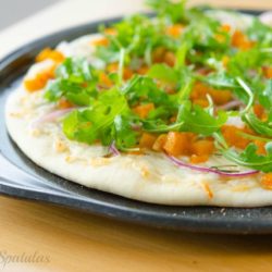 Butternut Squash Pizza with Red Onion and Arugula