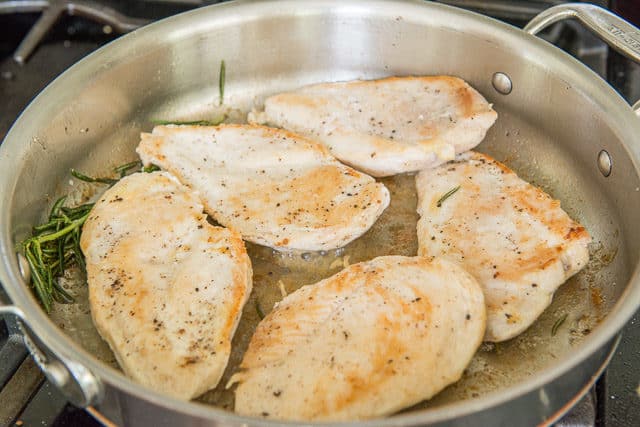Pan Sautéed Chicken Cutlets in Skillet