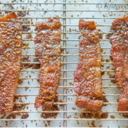 Praline Bacon Strips on Wire Rack