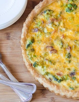 Broccoli Cheddar Quiche