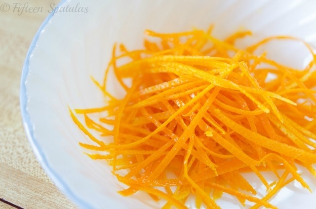 Slices of Orange Peel In a bowl