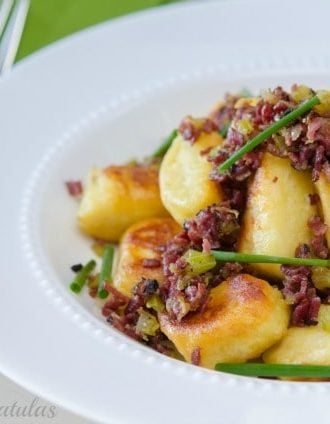 Crispy Potato Gnocchi with Pastrami Ragu