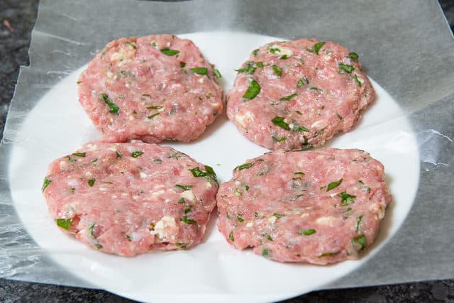 Turkey Patties with Feta, Basil, and Worcestershire