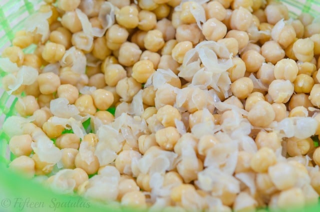 Partially Peeled Skins on Chickpeas