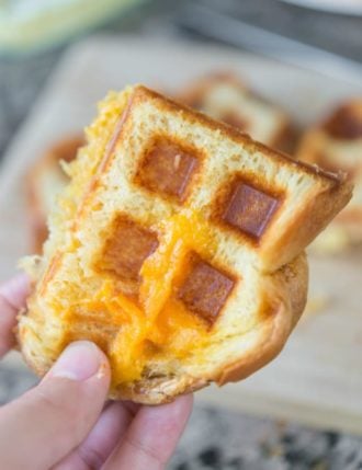 Waffled Grilled Cheese Sandwich