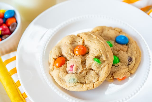 Gluten-free Peanut Butter M&M Cookies